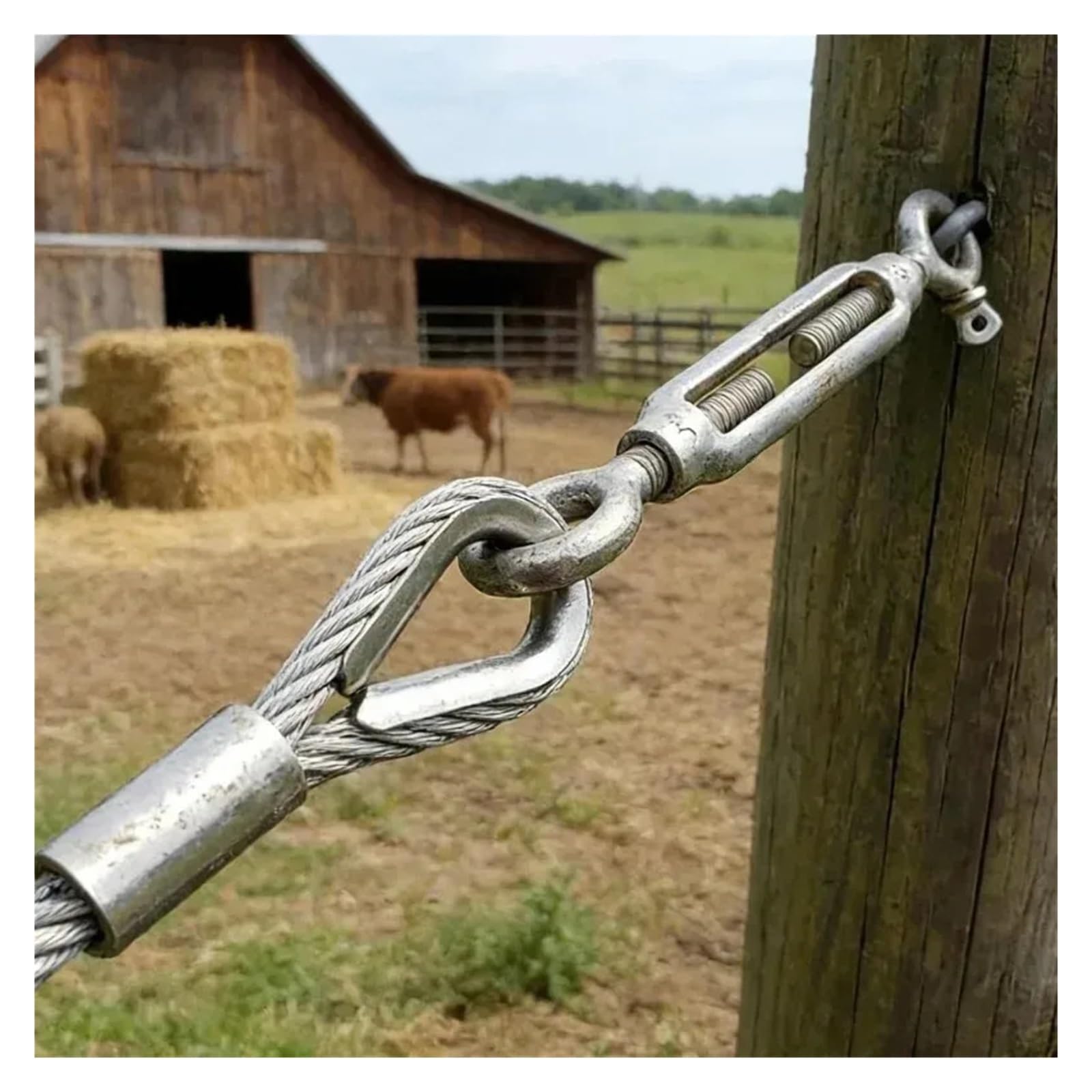 100PCS Stainless Steel Cable Wire Rope Clamp Thimbles Pour Câbles