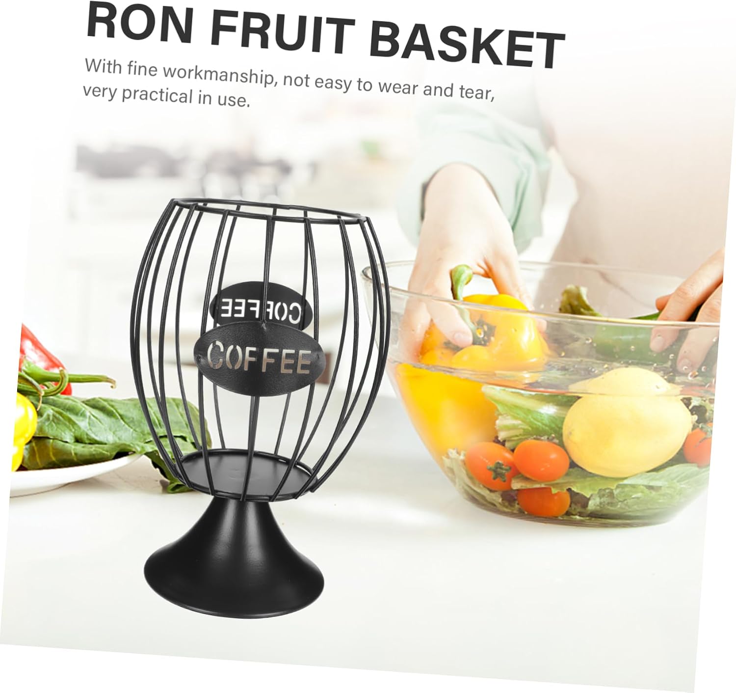 Container for Snack Storage Fruit Container Home Decor Iron Cup Organizer Applicable to Scenes
