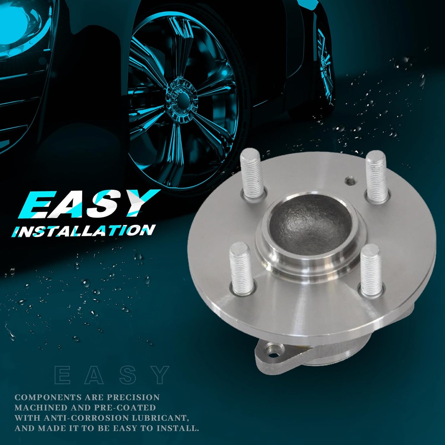 IRONTEK 512325 Rear Wheel Bearing and Hub Assembly Compatible for 2006-2011 Hyundai Accent 2006-2011 Kia Rio 2006-2011 Kia Rio5 4 Lugs 1PCS - Image 6