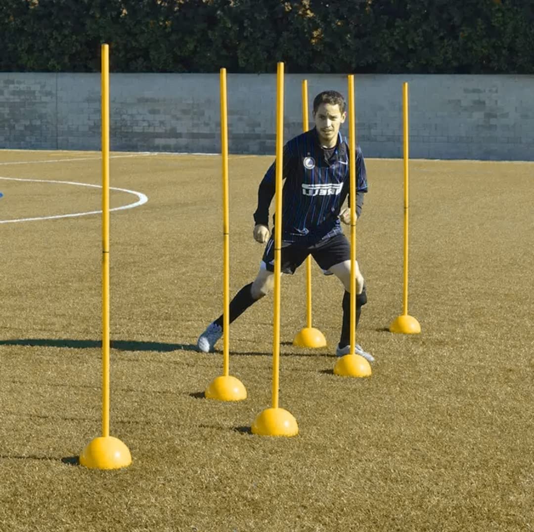 Lot de 4 bâtons de Slalom pour entraînement de Vitesse d'agilité de Football (Lot de 4)