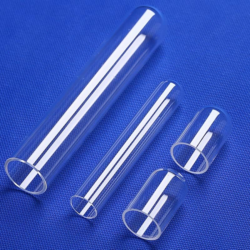 High Temperature Heating Quartz Glass Test Tube Laboratory Transparent Heating Glass Tube (40-200mm(5))
