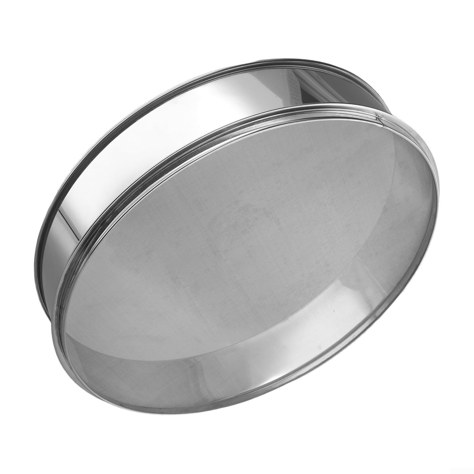 Tamis à farine en acier inoxydable, maille fine de 40 cm, tamis de cuisine pour le sucre, l'huile, facile à nettoyer