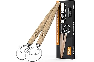 ORBLUE Premium Dutch Dough Whisk 2-Pack for Easy Dough Preparation