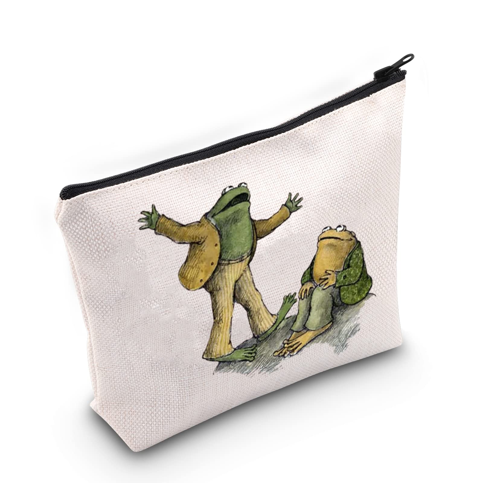 TOBGBE Frog Story Book Inspired Gift Best Friend Gift Frog Cottagecore Makeup Bag Funny Frog Cosmetic Bag Cottagecore Aesthetic Frog Gift (Look Frogs)
