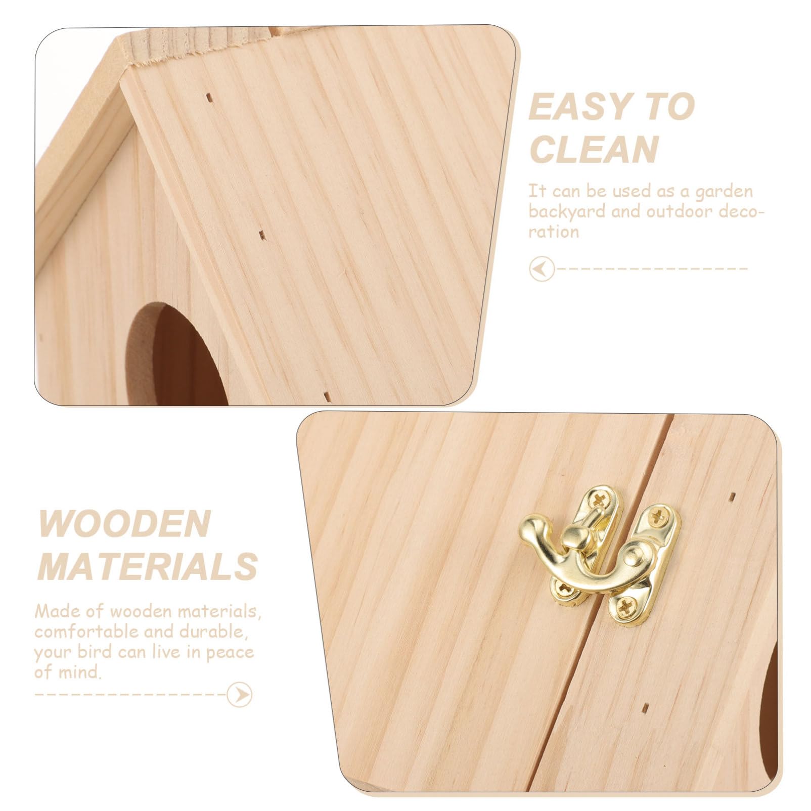 DOITOOL Nido per Uccelli Legno Box di Allevamento per Cocorite e Pappagalli Nido Sicuro e Facile da Pulire per Piccole Creature Accessorio Pratico per e Parchi