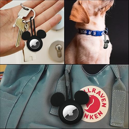 Miniatura 6 de Disney Mickey Mouse Ears - Paquete de 4 fundas de silicona para Airtag - 4 soportes para llavero Airtag incluidos- Bucle de Mickey Mouse Airtag con