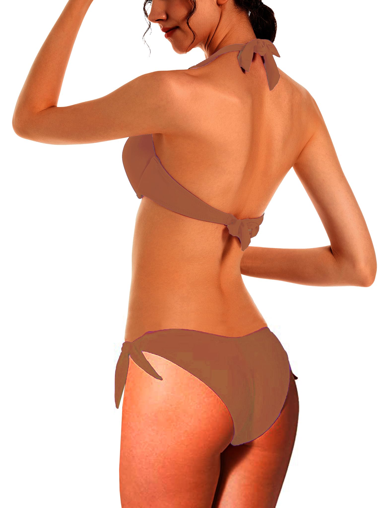Donna Costume da Bagno Spingere Verso l'Alto Reggiseno Mare Brasiliano Bikini Bottom Due Pezzi Bikini Coordinat