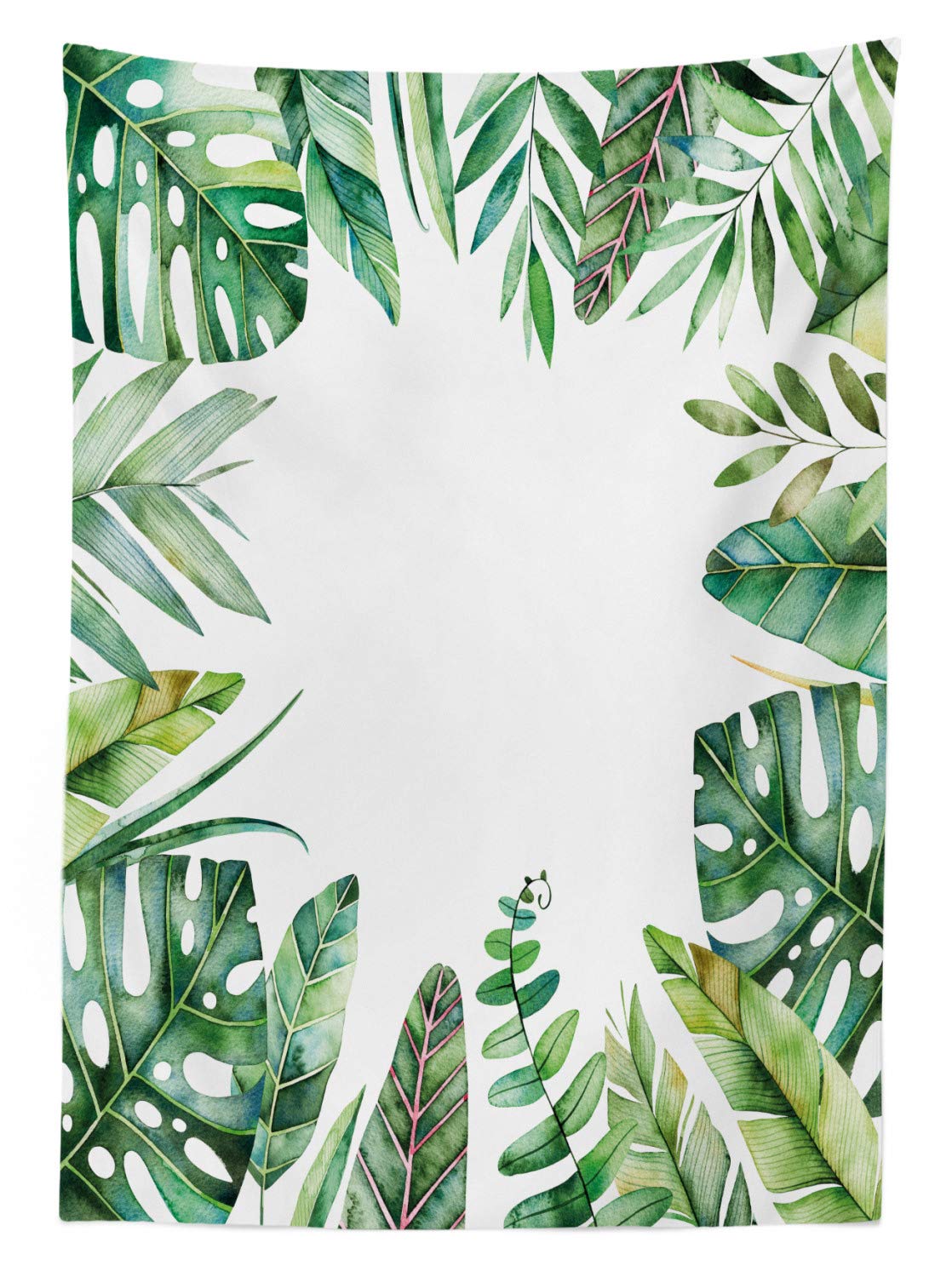 ABAKUHAUS Tovaglia Rettangolare Tema Giungla - Verde Marrone 140x170 Cm - 2