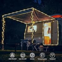 Auting 10m Napelemes Kültéri Fényfüzér 100 LED Meleg Fehér 8 Mód Vízálló - B-10M Outdoor Solar Fairy Lights 6