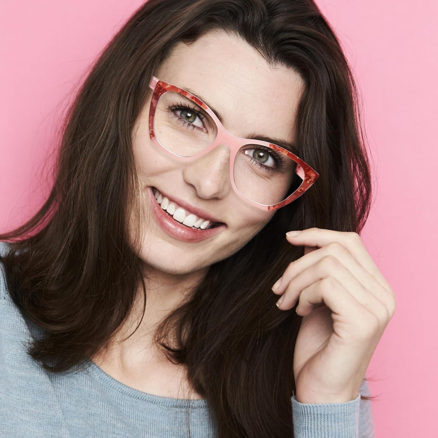 4Pack Progressive Multifocus Reading Glasses for Women Blue Light Blocking Reading Glasses Spring Hinge Readers - Image 7