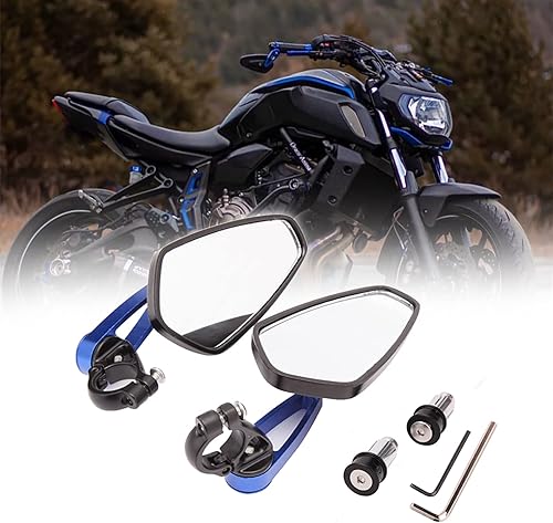 DREAMIZER Espejos universales de extremo de barra de motocicleta de 7/8 pulgadas, espejo retrovisor compatible con Honda Grom, Yamaha, Kawasaki,