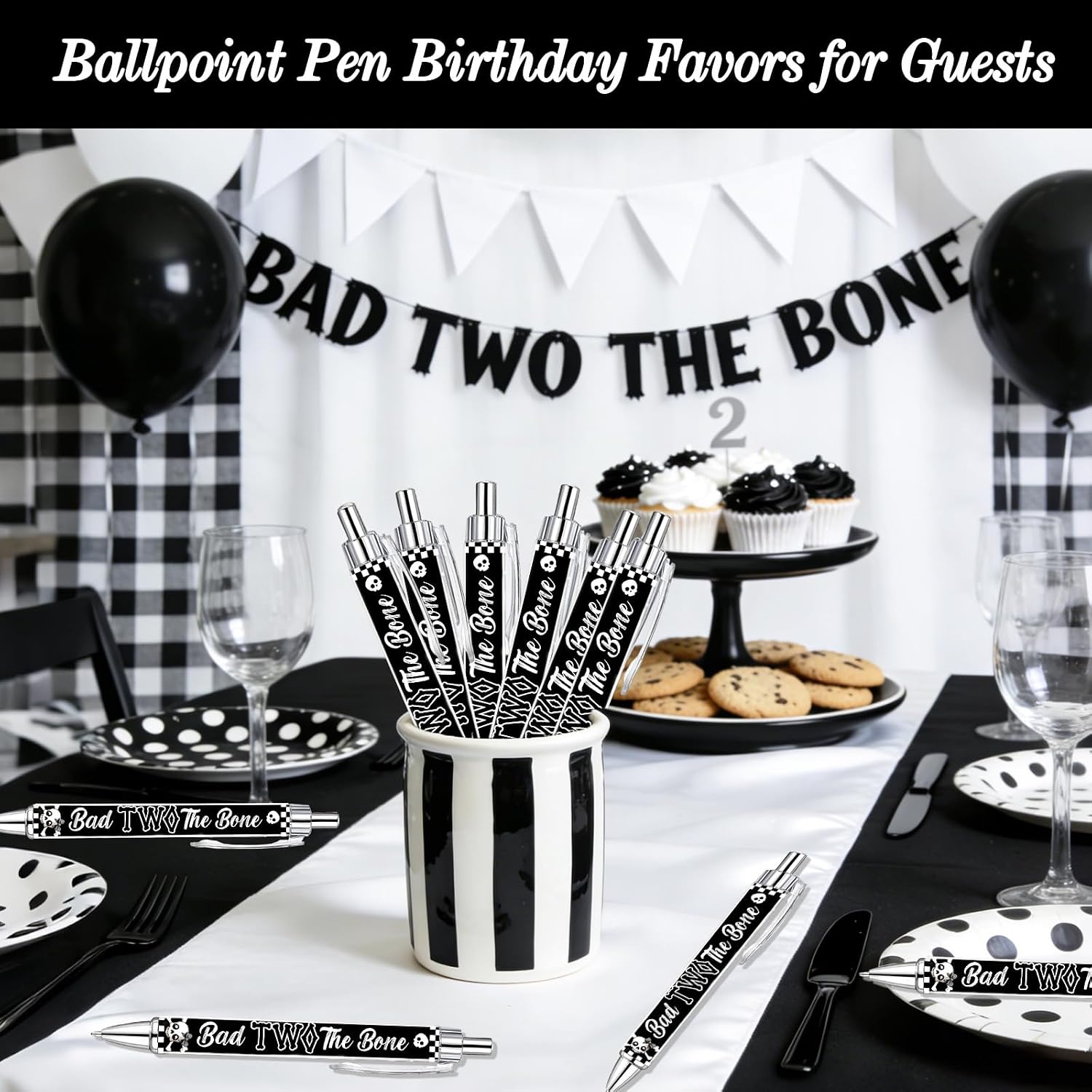 45Pcs Bad Two The Bone Birthday Ballpoint Pen Party Decor Favor image 4