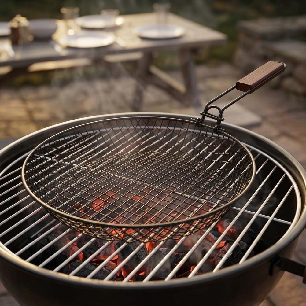 Cesta Plegable Barbacoa 55x31cm para acero Cesta Plegable Barbacoa(2PC)