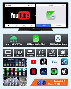 GetPairr Vista 11.4インチ ディスプレイオーディオ【未使用】 Amazon.co.jp: GETPAIRR ポータブルディスプレイオーディオ 11.4