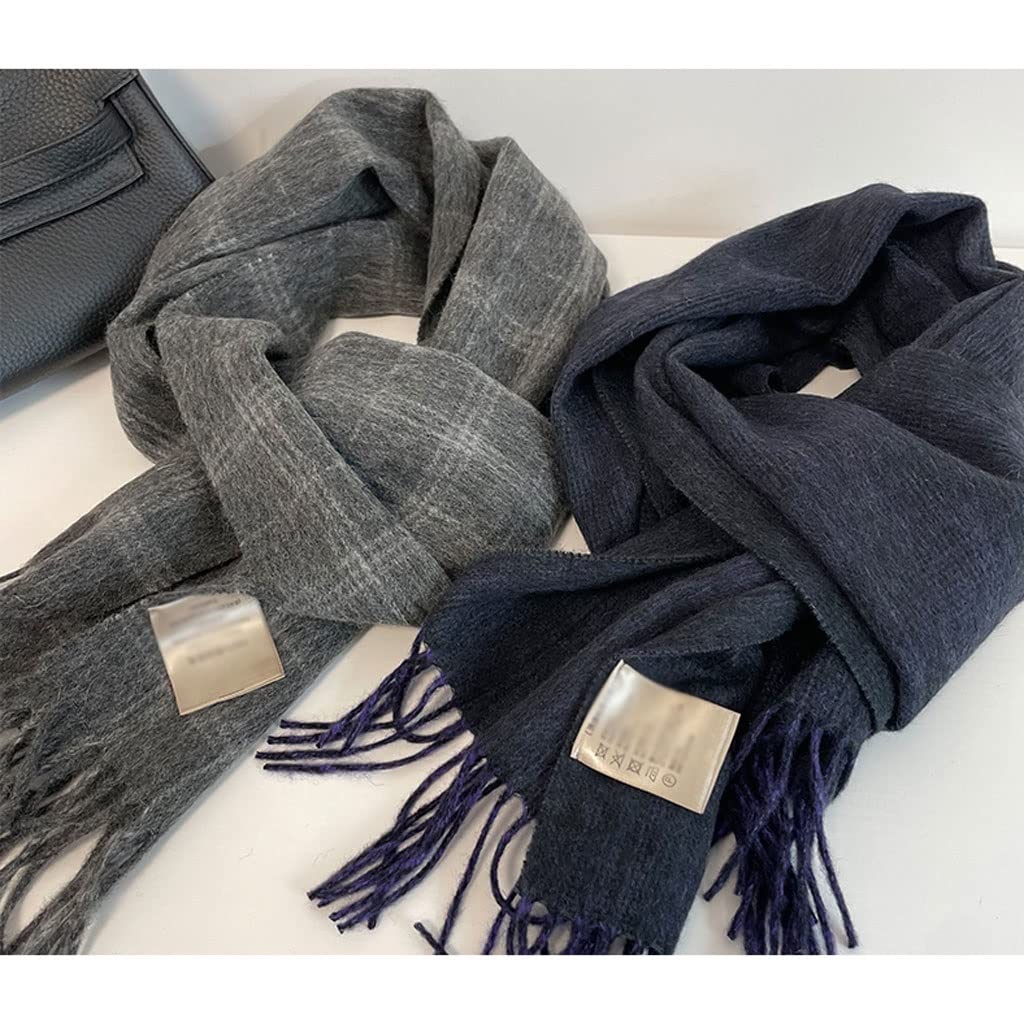 Szalik Lekki Zima Czysta Wełna Szalik Moda Jesień Ciepłe Kaszmirowe Szaliki Plaid Wzór Długa Tassels Mężczyźni Kobiety Wrap Szal Szal Miękkie
