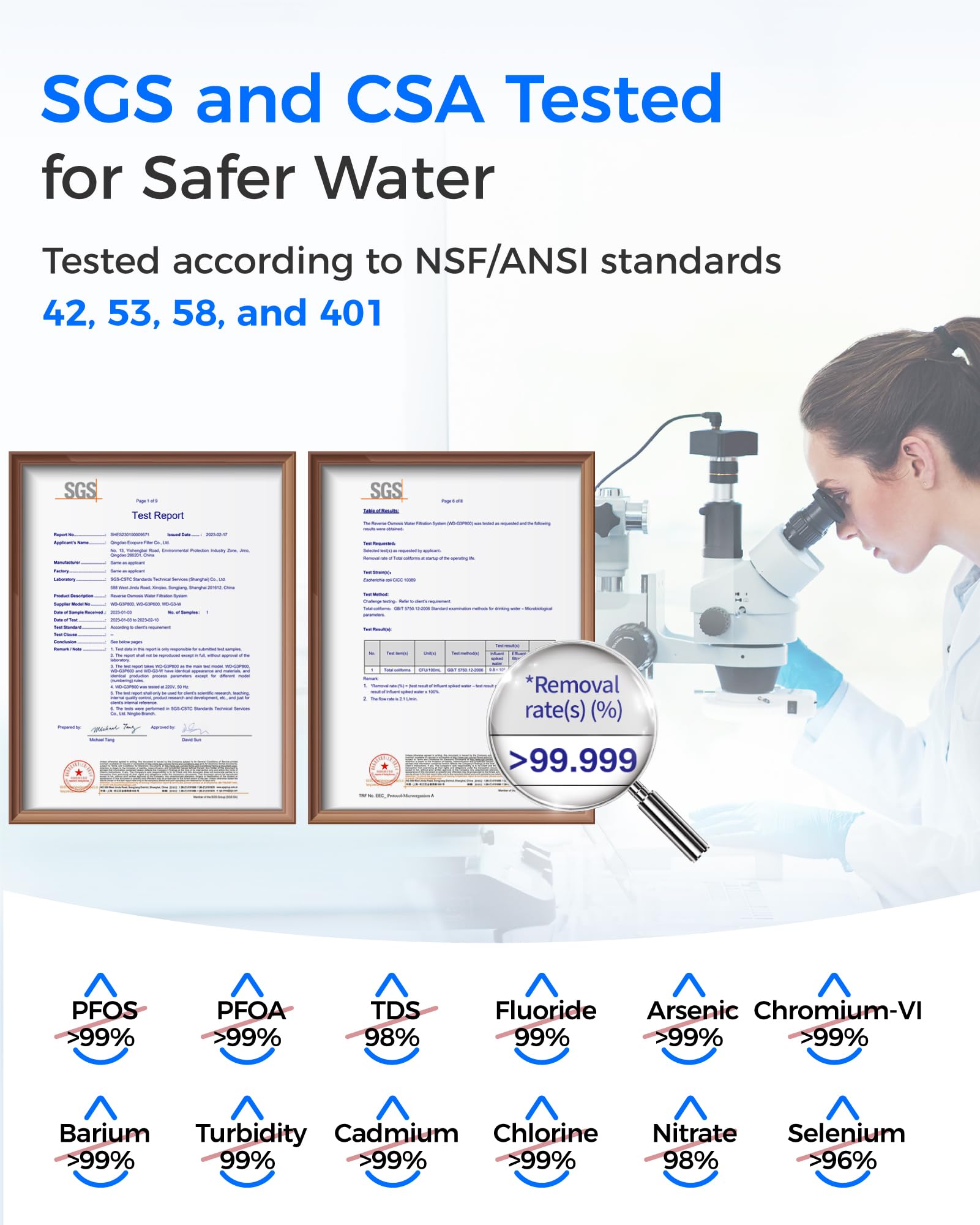 Waterdrop WD-G2P600-RO Filter Replacement for WD-G2P600-W Reverse Osmosis System 2-year Lifetime Reduce PFAS — view 4