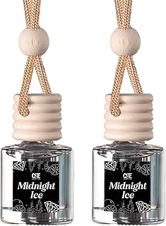 CANDECraftCo Car Air Hanging Fragrance Oil, Car Auto Freshener for Essential Oils, Scents Fragrance Aromatherapy Automobile Diffuser, Long Lasting (Midnight Ice)