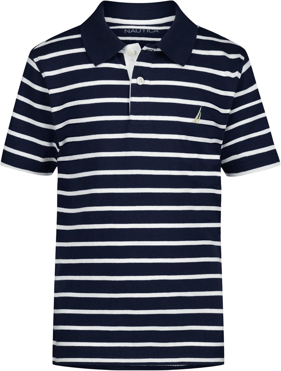 Polo de moda de manga corta para niños, cierre de botón, suave y cómodo