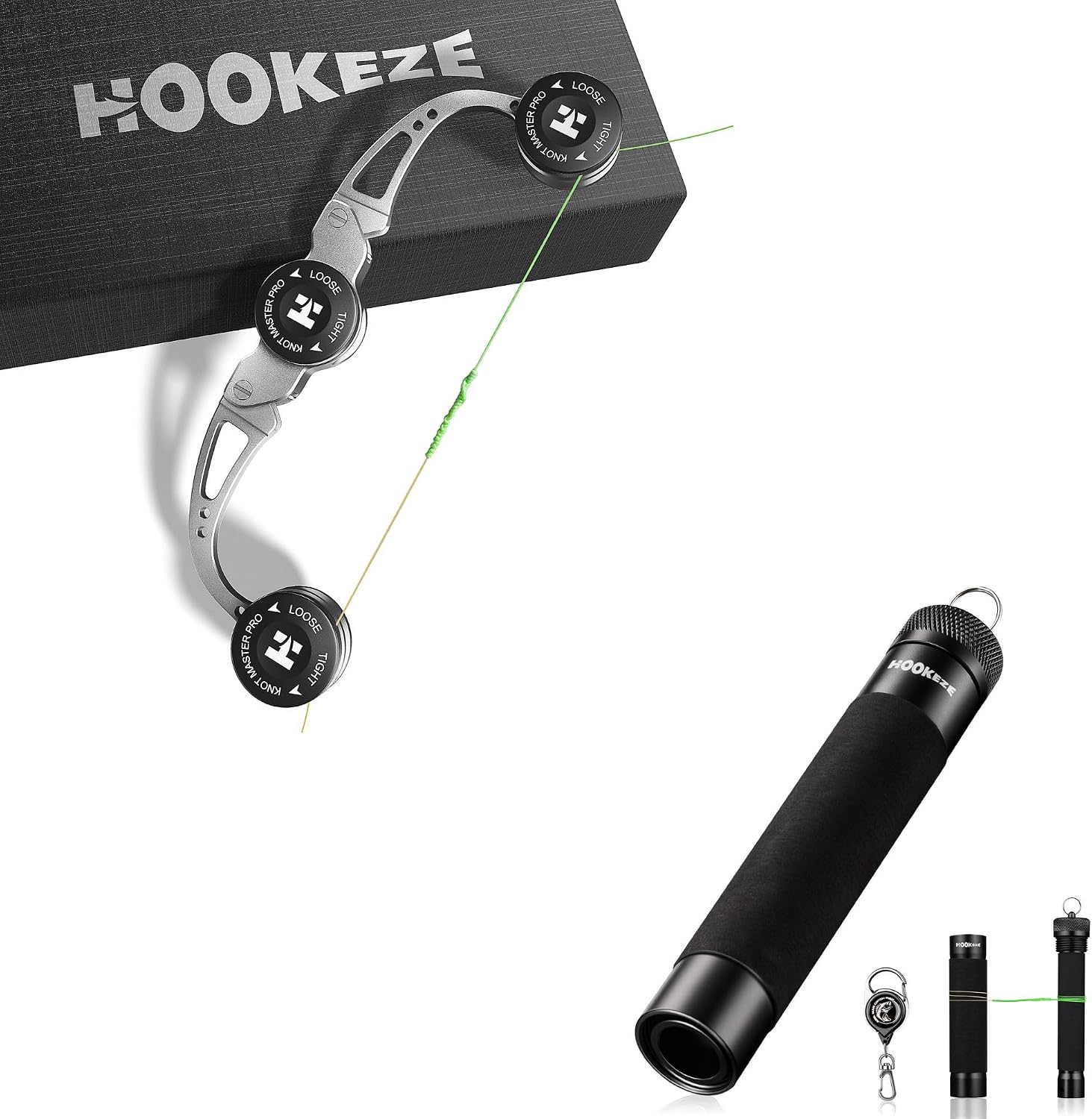 HOOK-EZE FG Knot Tying Tool and Knot Puller Tying Tool, Premium Fishing Gifts for Saltwater Freshwater Anglers Fishermen