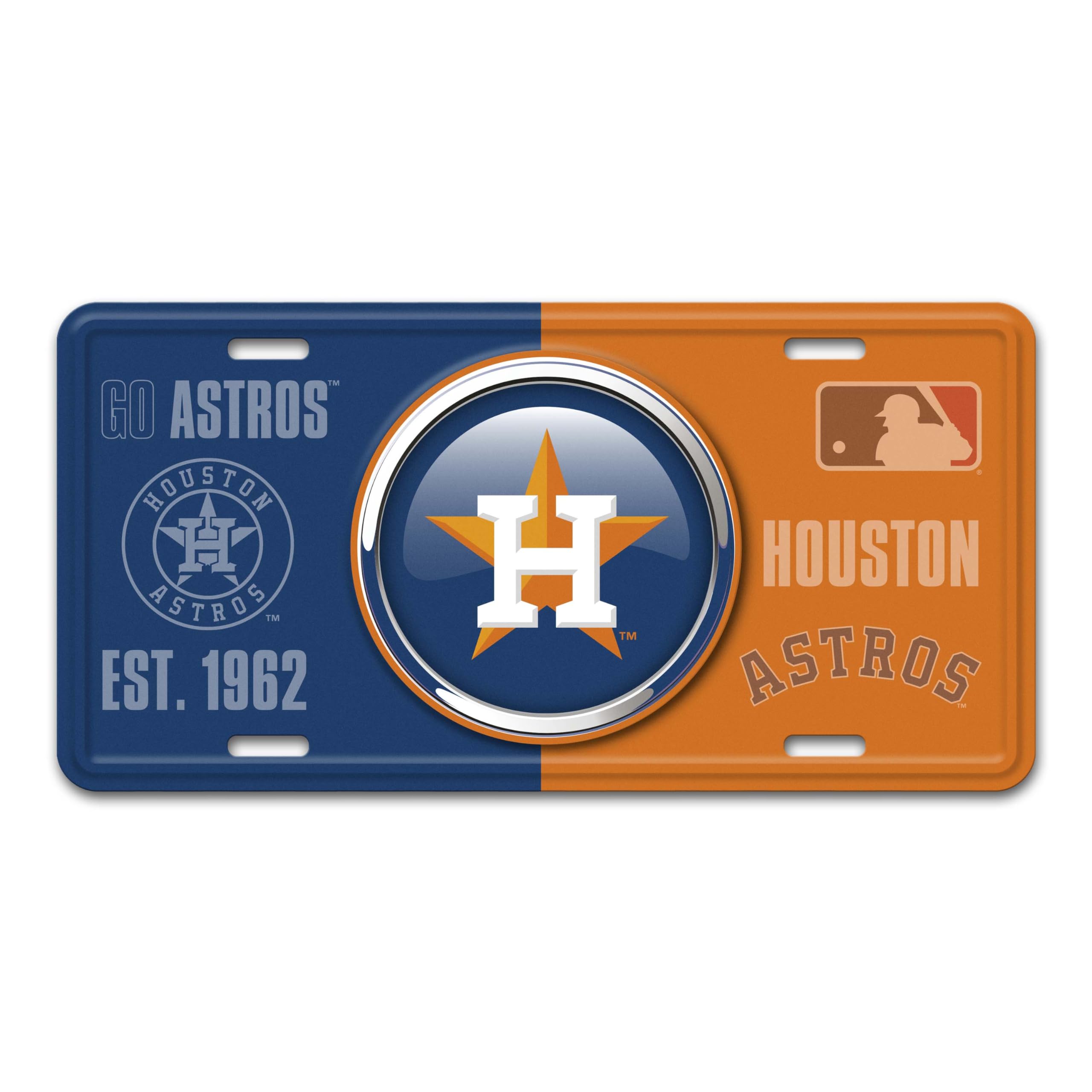 FANMATS 43232 Houston Astros Embossed Metal License Plate