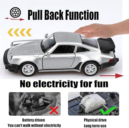 Miniatura 4 de Modelos de automóvil Porsche 911 Trubo a escala 1/36, auto de juguete Porsche 911, autos de regalo para niños y niñas