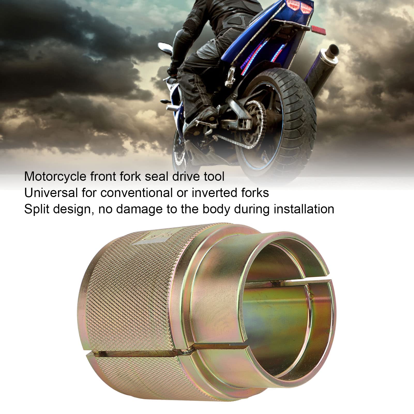 Universal Motorcycle Fork Dichtfahrzeug -Werkzeug Split Design Kohlenstoffstahl für Herkömmliche Umgekehrte Gabeln Installation Hochleistungen (43MM)