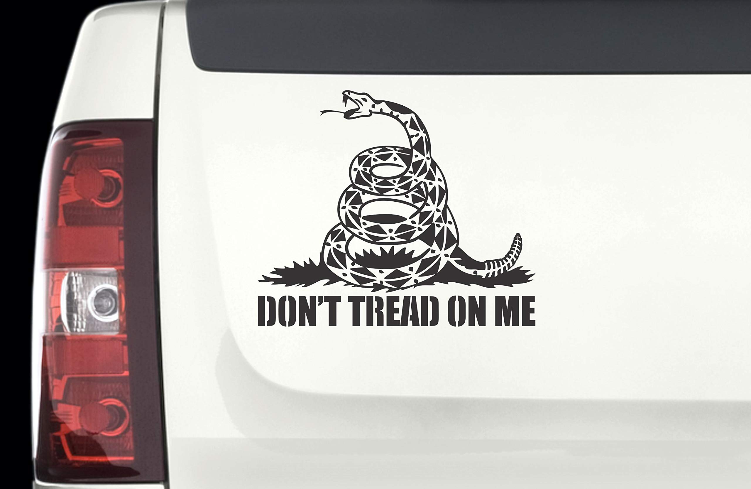 13cm x 8.7cm Do not Tread On Me Gadsden Flag Vinyl Sticker Car Truck Window Deca