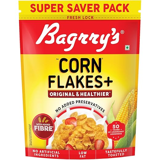 Bagrrys Corn Flakes Original & Healthier 800g Added Fibre