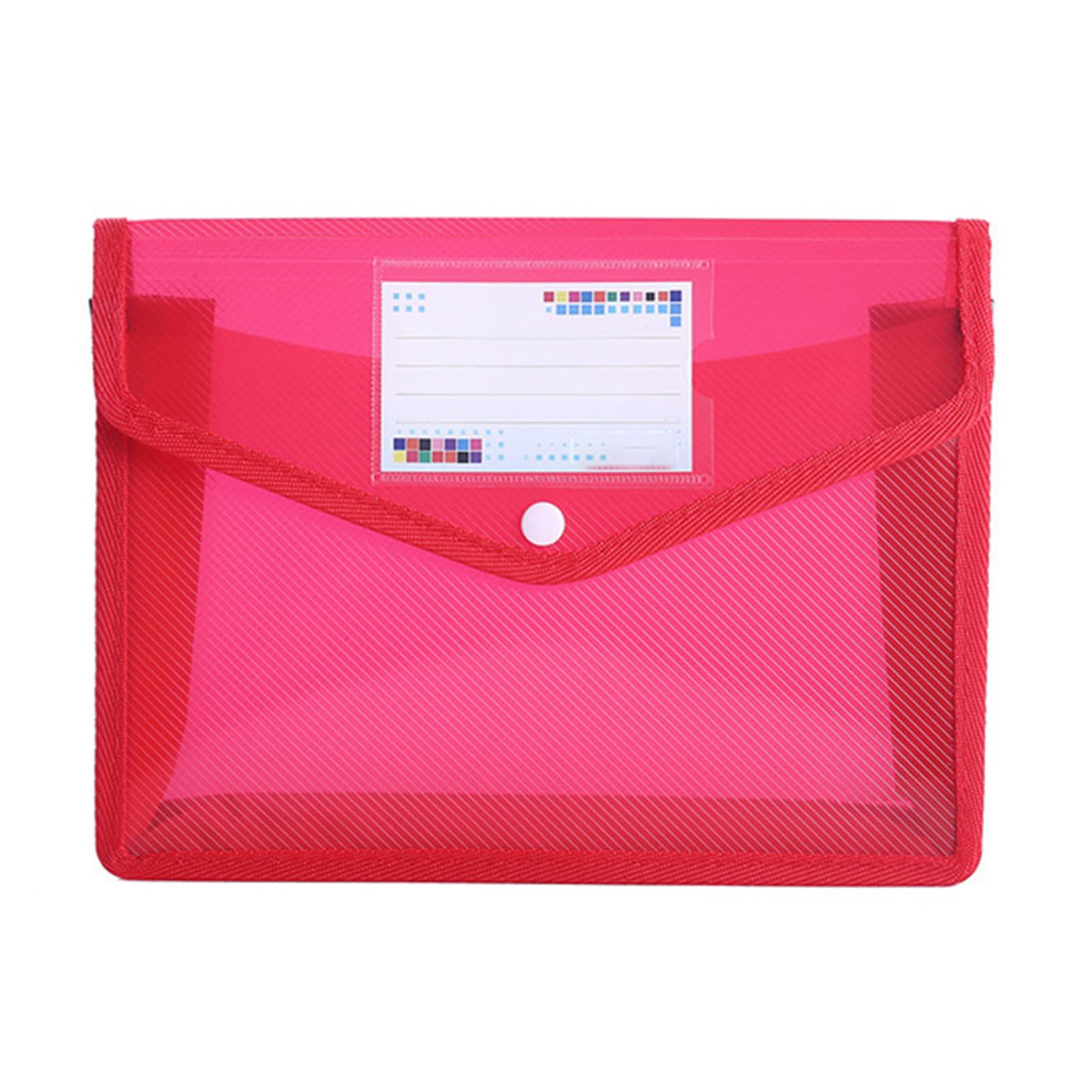 A4/A5 rits File Bags, Plastic Zip Portefeuilles Folders, Puzzel Tas voor het organiseren van opslag, Document Zakken voor File Storage Papier Organisatie voor School Rood