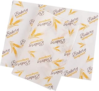 50 Feuilles De Papier De Soie D'emballage Alimentaire, Papier De Cuisson Jetable Antiadhésif, Emballage Cadeau En Tissu De Doublure De Panier De Charcuterie étanche à La Graisse (White)