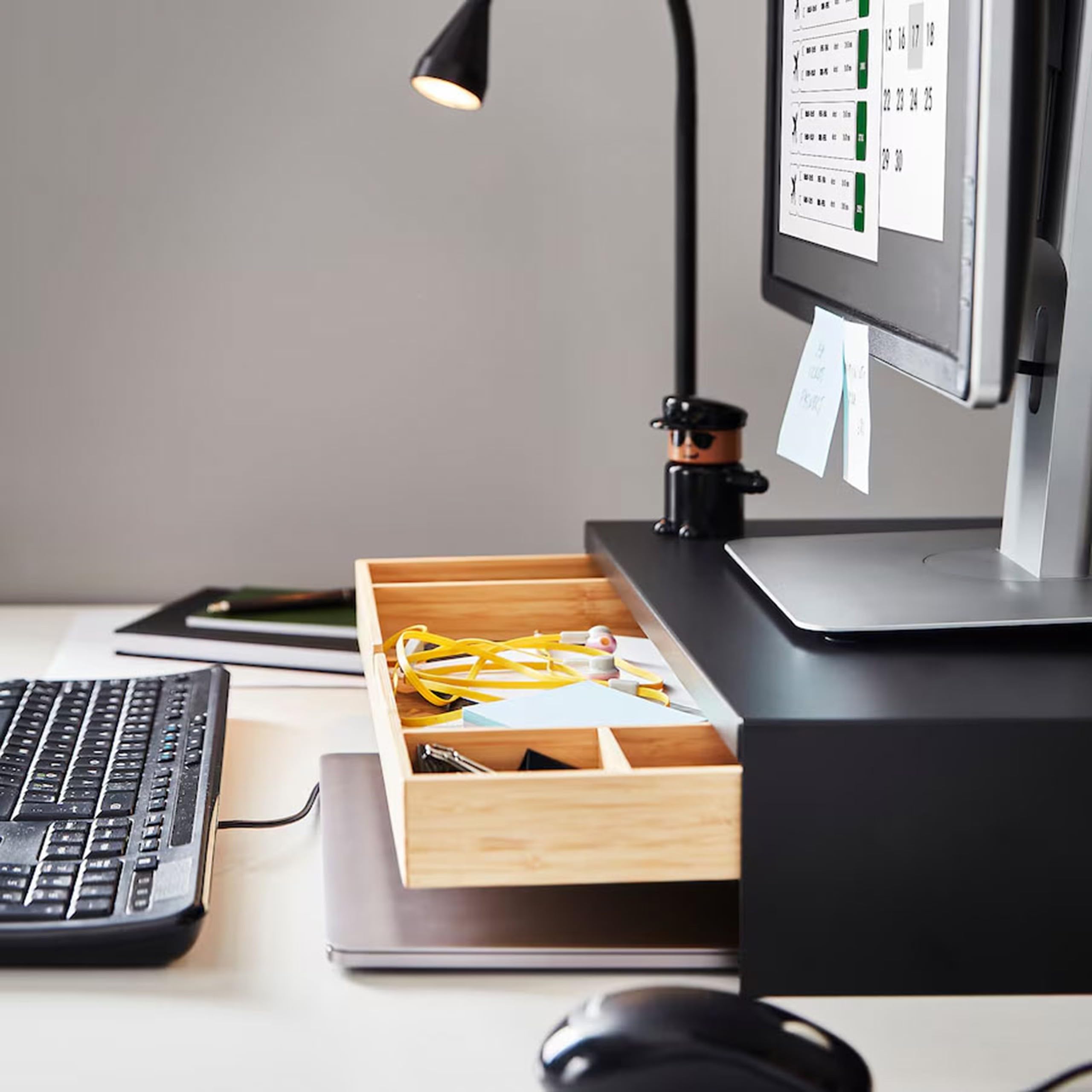 sarcia.eu ELLOVEN Supporto per monitor con cassetto, antracite
