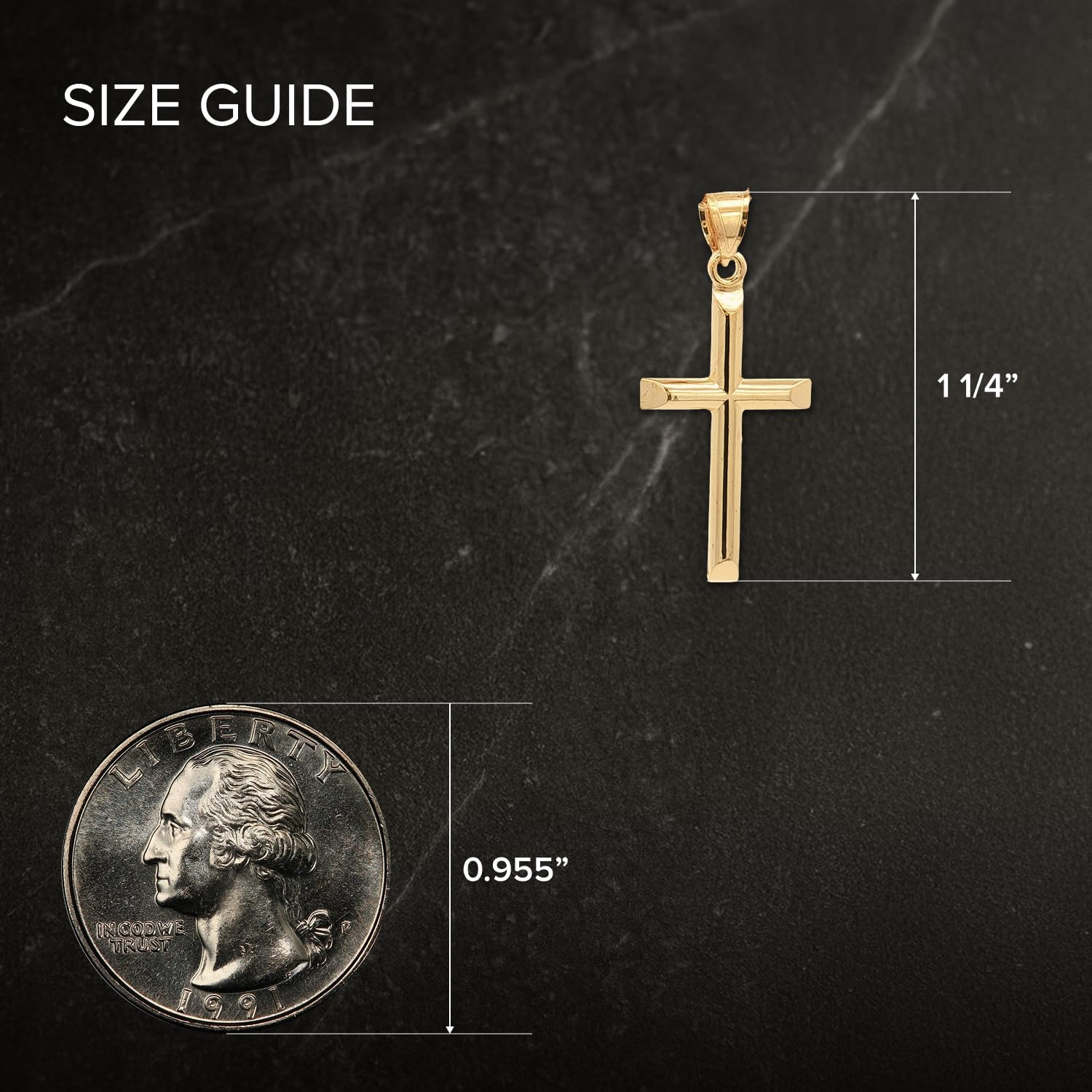 Cross+Crown Premium 14K Yellow Gold Cross Pendant, Durable Double-Bonded 14K Pendant for Necklace, Women & Mens Gold Cross for Chain with Premium Jewelry Box, Handcrafted Religious Jewelry in the USA - Image 6