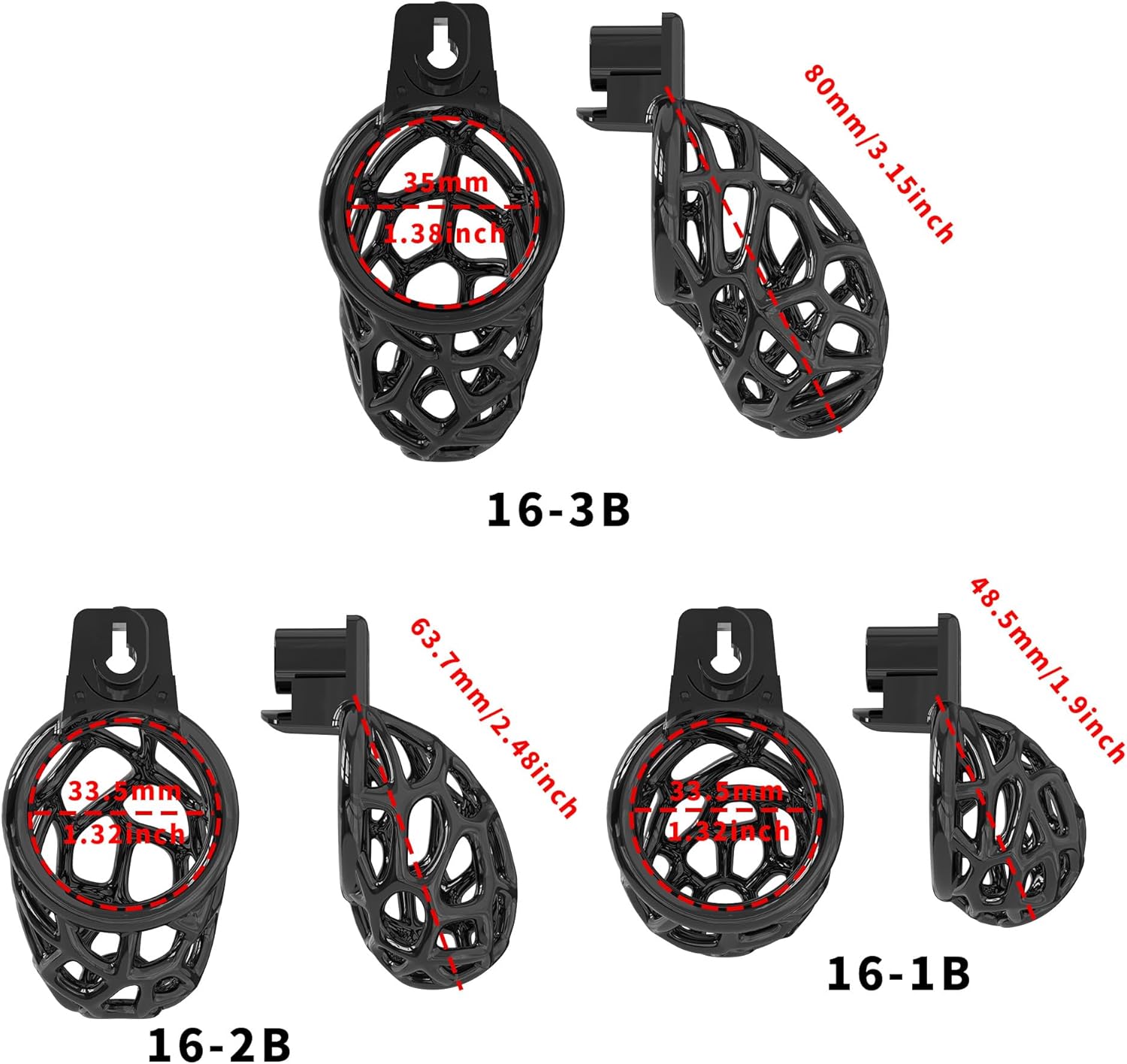 Men's Fitness Protective Training Cage - Resin Material - Stress Relief - Lightweight and Breathable - Enhanced Comfort - A342 (Black, M)