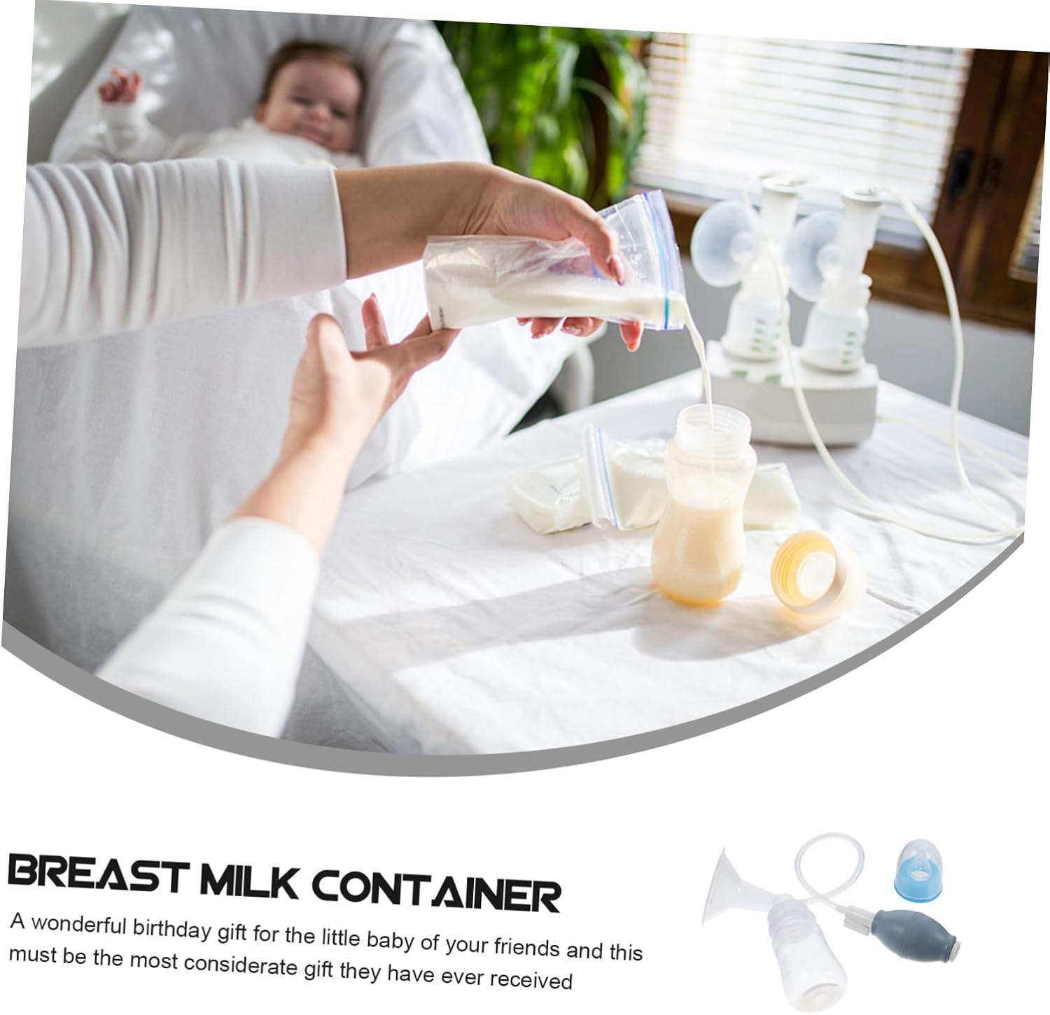 TOYANDONA Manual Breast Milk Pump Kit for Mothers Portable Handheld Suction Breastfeeding Device with Safe Materials Easy One Hand Operation Blue Milk