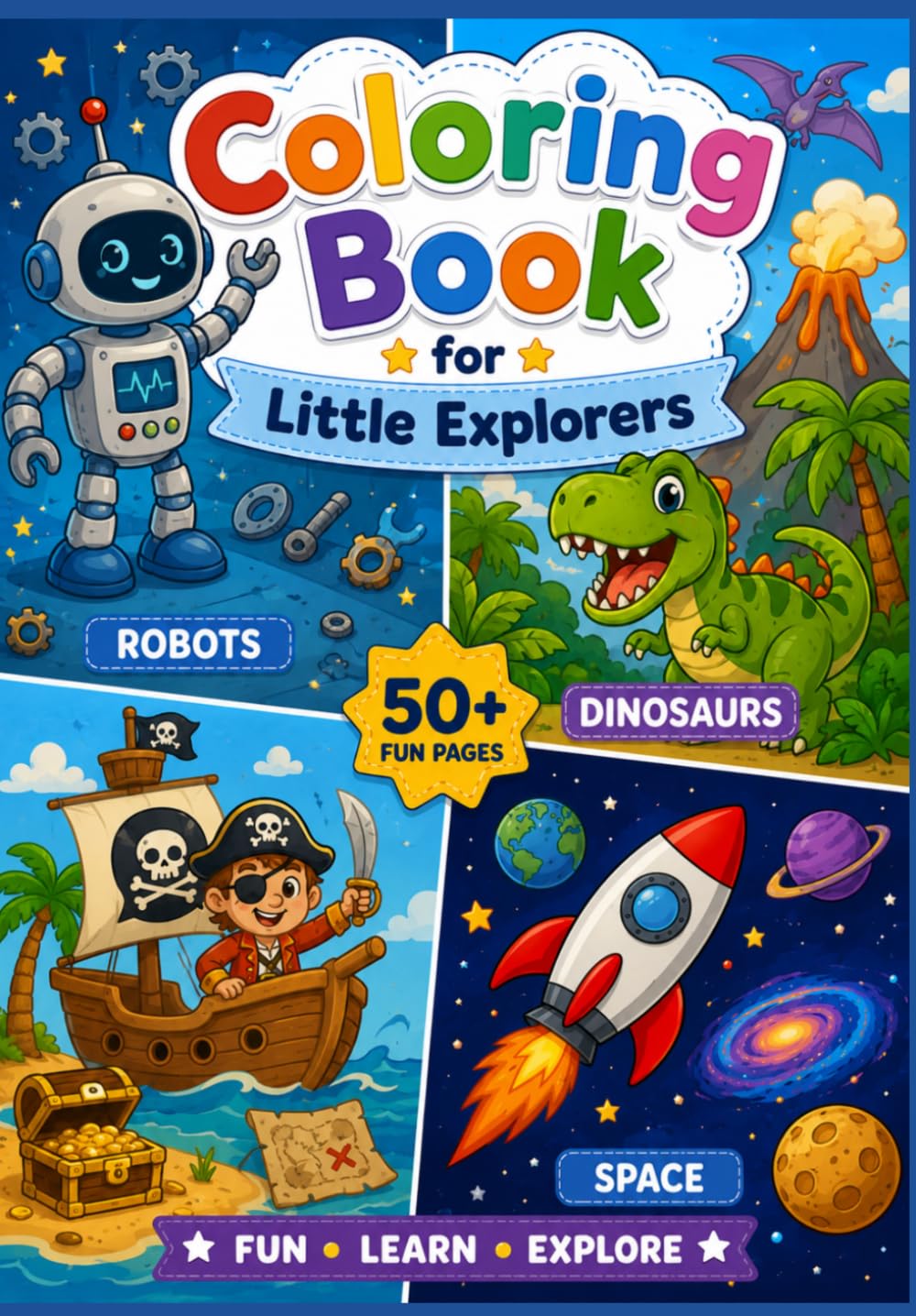 Coloring Book for Little Explorers