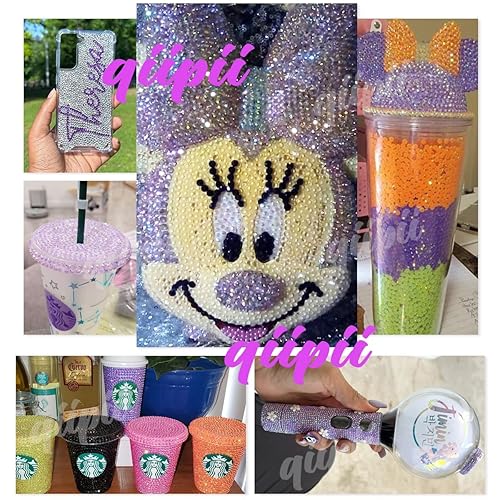 Vista 155 de 3000 diamantes de imitación de resina Peacok AB de 0.197 pulgadas para manualidades, diamantes de imitación de gelatina AB verde oscuro AB a granel