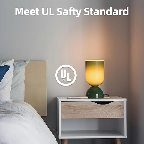 Miniatura 7 de Lámpara de mesa de cristal moderna de 8.9 pulgadas para sala de estar, lámparas de escritorio regulables para dormitorio, lámpara de mesita de noche