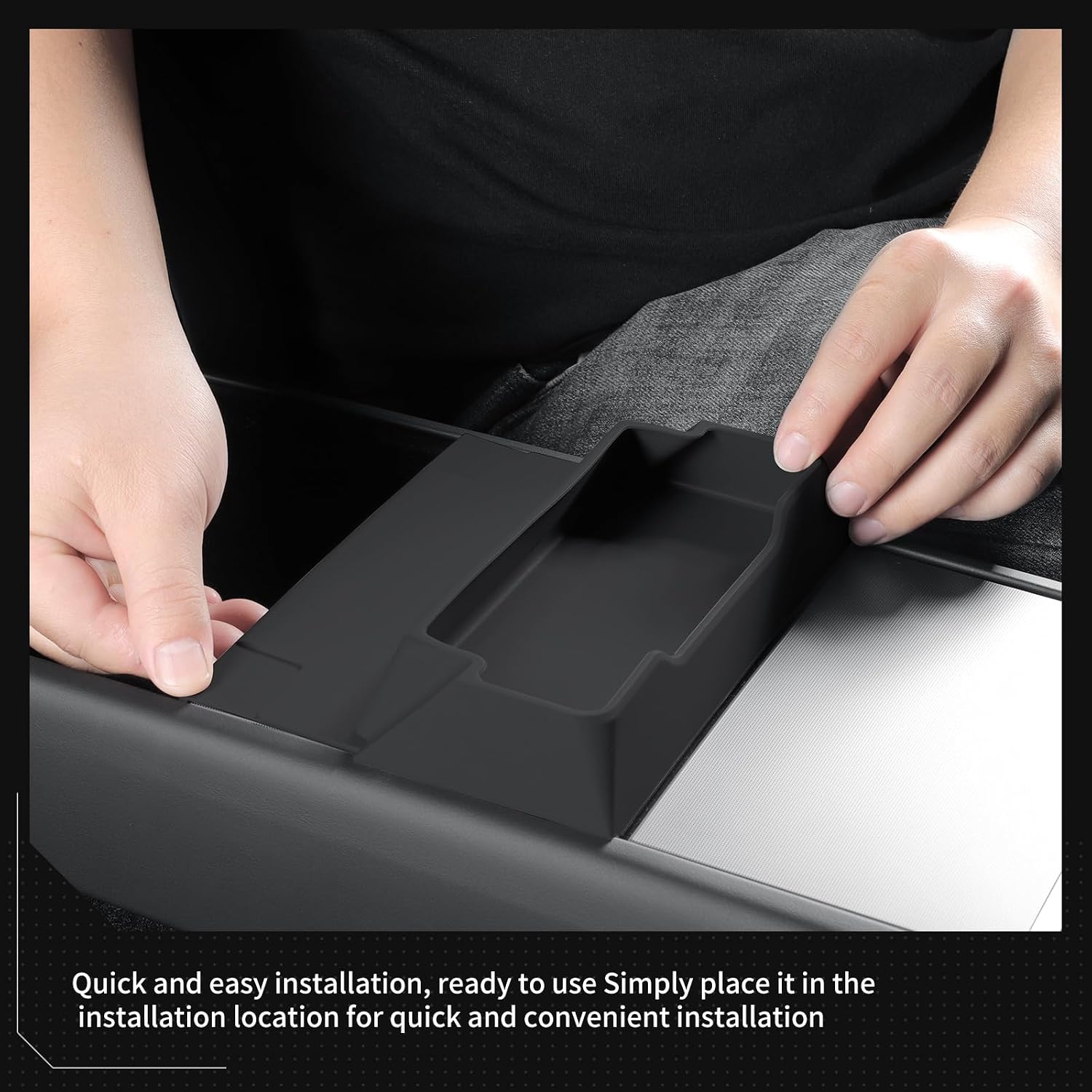 LUCKEASY Center Glasses Holder Tray for Tesla Model Y/Y L 2025 2026 image 3