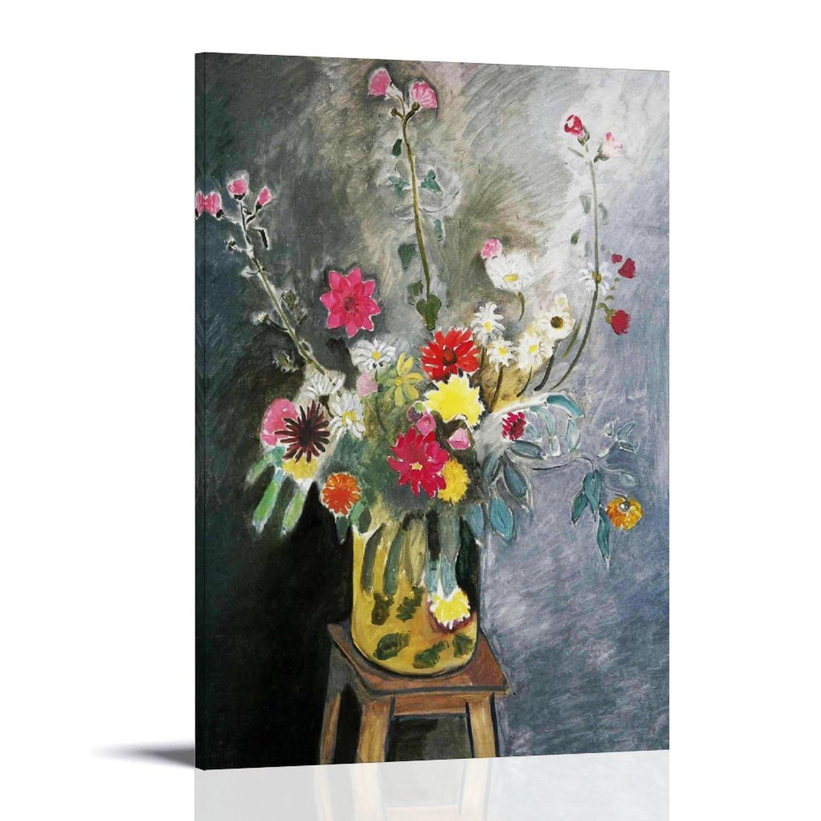 Cambos Frame-Style Henri Matisse Famous Painters' Works（Bouquet Of Mixed Flowers） Printing Posters Home Decor Wall Art Hanging Picture Print Bedroom Decorative Paintings Room Aesthetic 08X12inch(20X30cm)