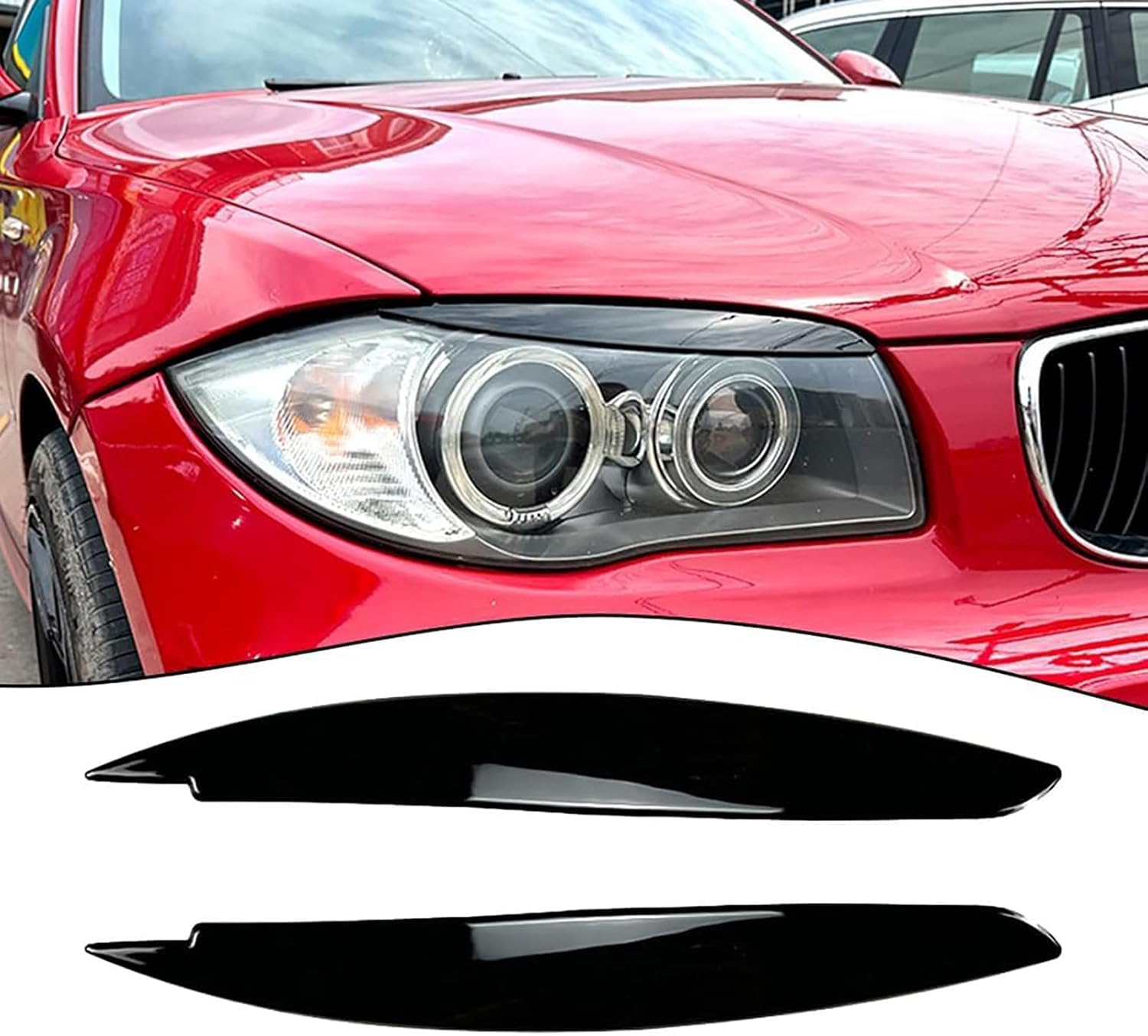 Couverture de garniture de paupière de phare BMW E88 E82 ABS antichoc 1 paire