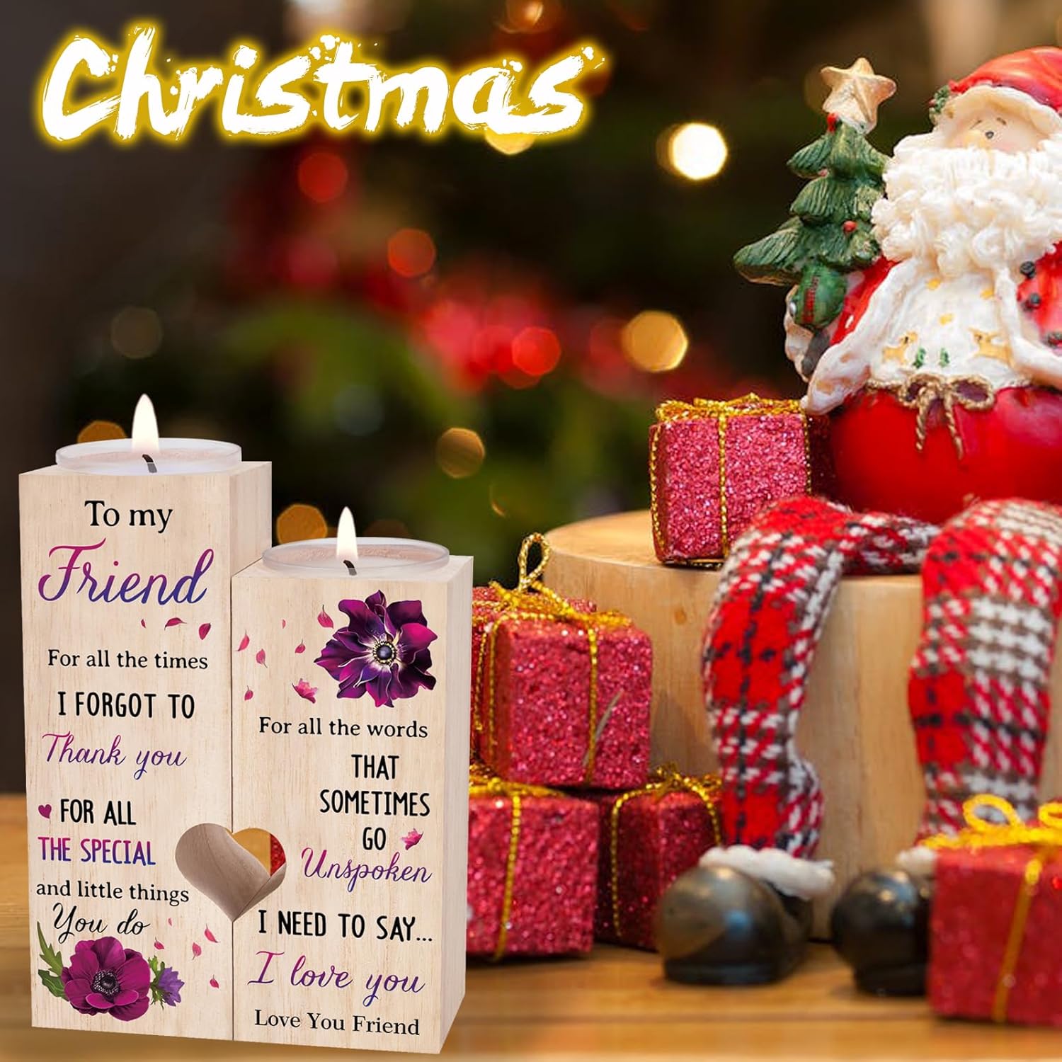 Friend for Women, Friendship Gifts for Women, Best Friend Birthday Gifts, Friend Candle Holders, Heartfelt Home Decor Gift - Image 6