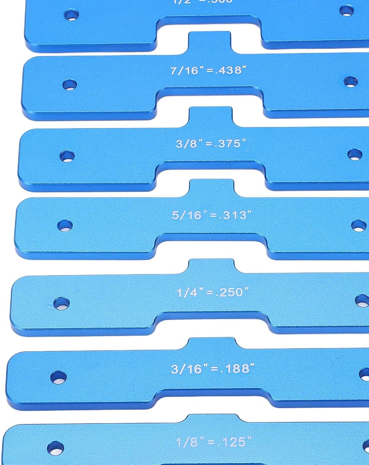 7Pcs Block Set Aluminum Alloy Blue Clear Scale for Woodworking, Long Life Resistance, Easy Carry Lightweight, No Damage to Tool, Quick Measurement