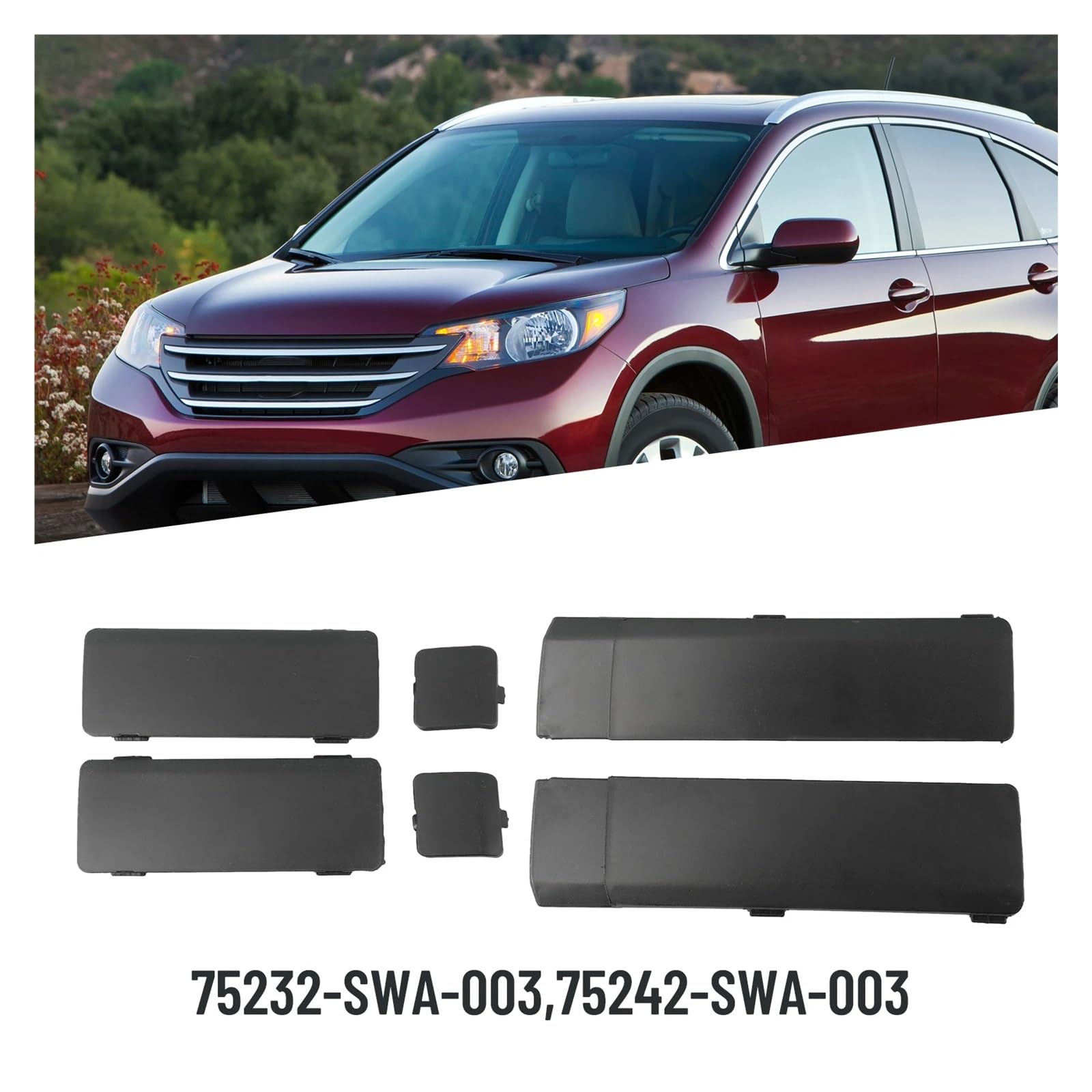 Bagażniki dachowe do CRV do CR-V 2007 2008 2009 2010 2011 plastikowa pokrywa bagażnika dachowego usuwa, 6 sztuk 75232-SWA-003 bagażnik samochodowy
