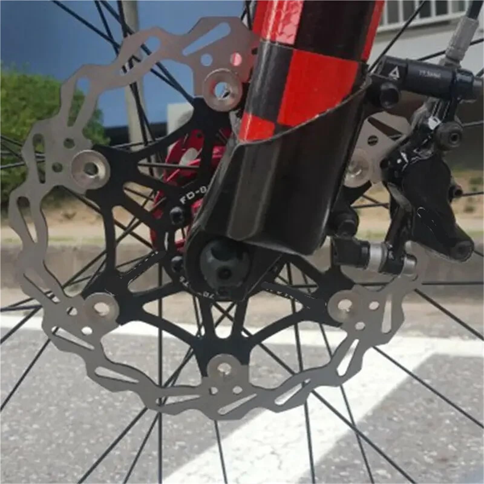 zacisk hamulcowy ze stopu 160mm 180mm 203mm Pływający wirnik rowerowy, rozpraszający ciepło, hydrauliczny wirnik hamulca tarczowego, pasujący do SHIMANO(203MM Blue)
