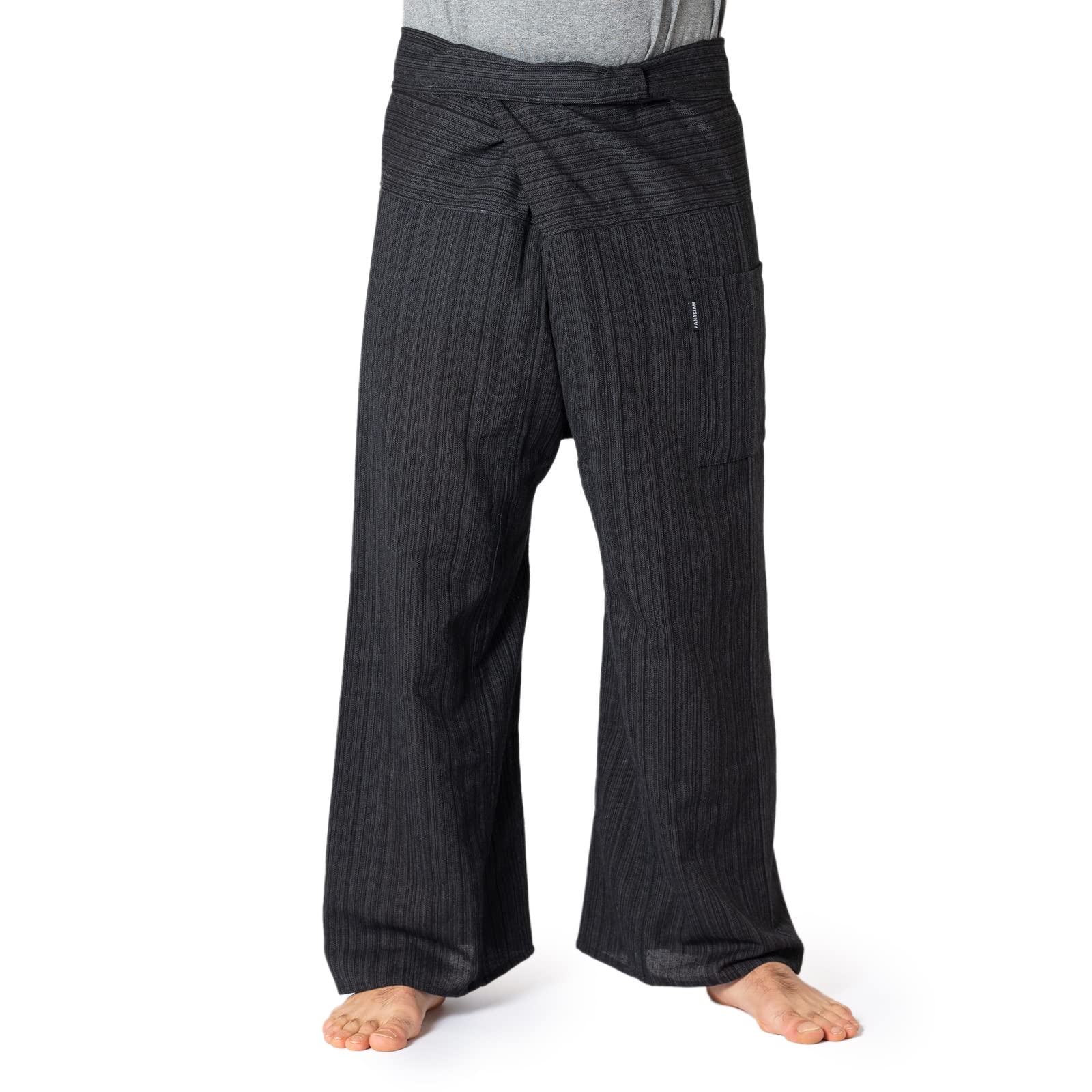 Panasiam Unisex Black Fisherman Pants Lini, Xl