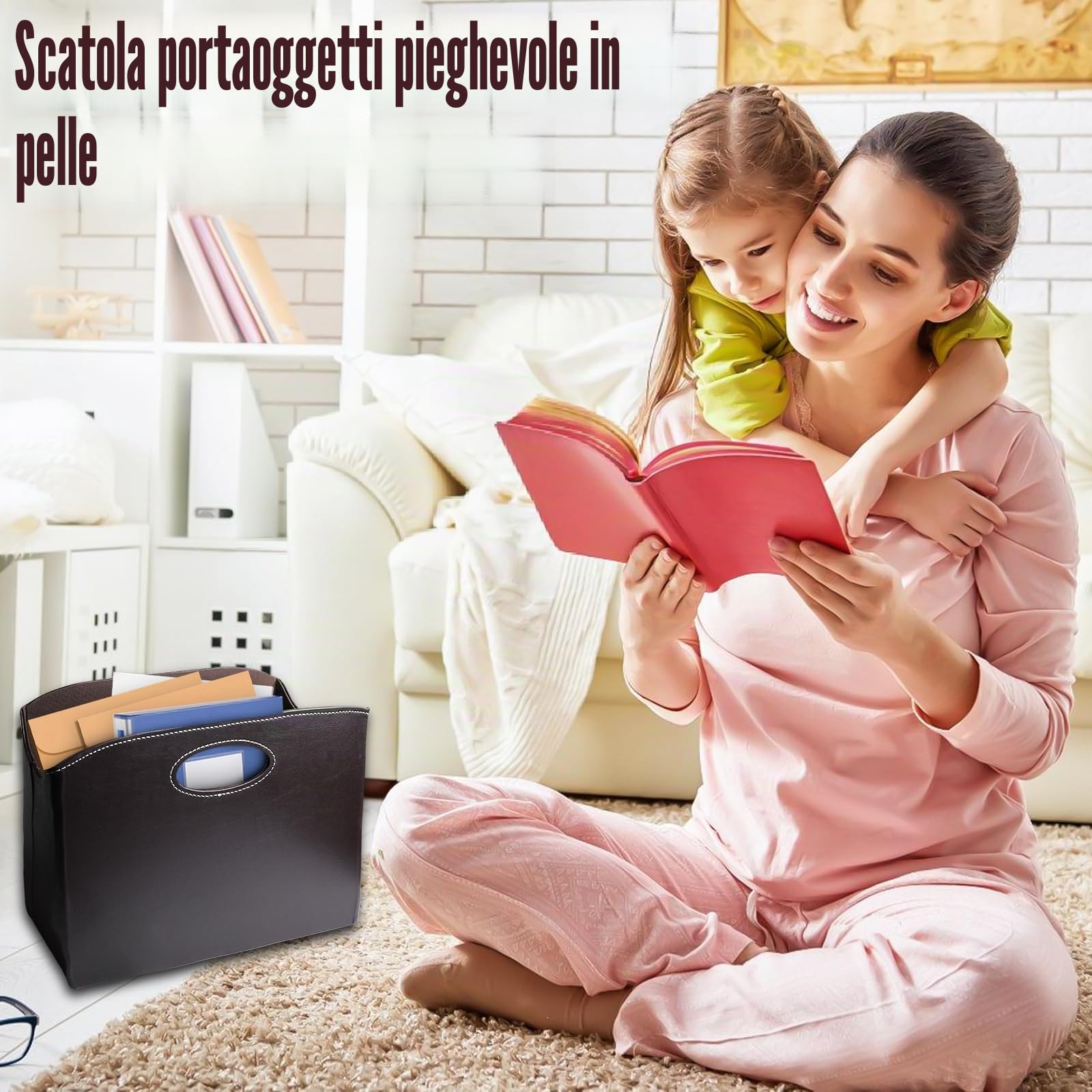 GOMETY Porta Riviste Pieghevole, Supporto per Riviste 35 X 19 X 27 Cm, Organizzatore per Giornali Porta Riviste Moderno, Per Ufficio, Casa e Soggiorno