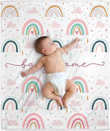 Vista 70 de Hyturtle Mantas de bebé personalizadas para niñas, mantas de bebé personalizadas para niñas, manta de bebé rosa floral, el mejor regalo para bebé