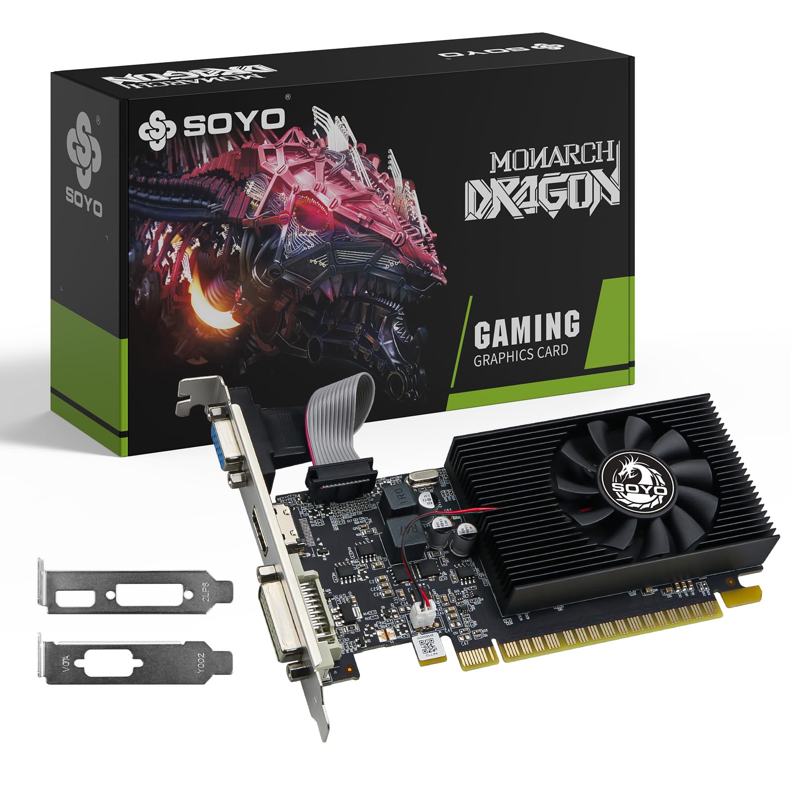 SOYO GeForce GT 740 4GB Low Profile Graphics Card, HDMI/VGA/DVI-D