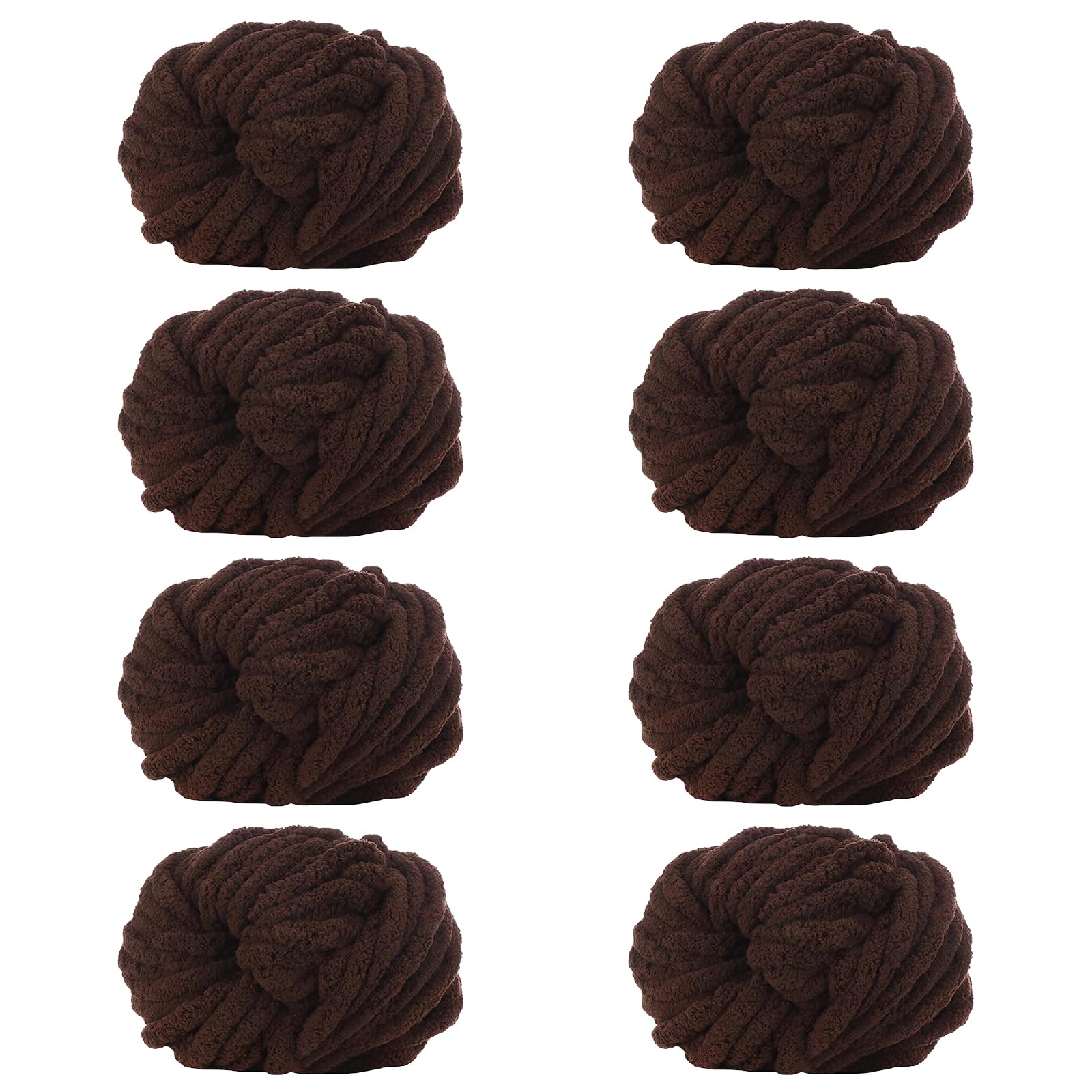 Maxee Dicke Wolle Garn 8 * 250 Stück, Sperrige Armstricken Wolle, Soft Arm Knitting, XXL Grobstrick Weiches Wollgarn, zum Häkeln für Decke, Perfekt zum Weben von Haustier Nest, Decken, Zierkissen