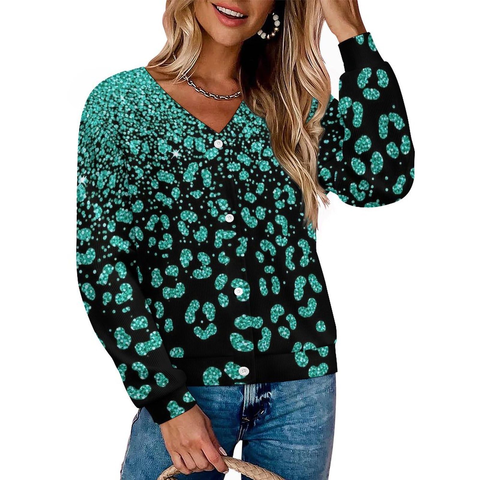 Womens Lightweight Button Down Cardigan Long Sleeve Casual V Neck Soft Knit Cardigans Sweater Tops